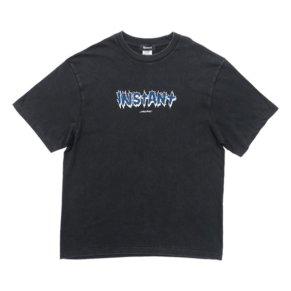 【instant×HIROTTON】LOGO TEE fade black インスタントTシャツ スケートボード スケボー SKATEBOARD
