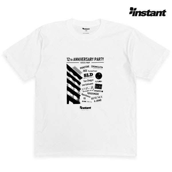 【instant】Kichijoji 12th Anniversary TEE white インスタント Tシャツ スケートボード スケボー SKATEBOARD