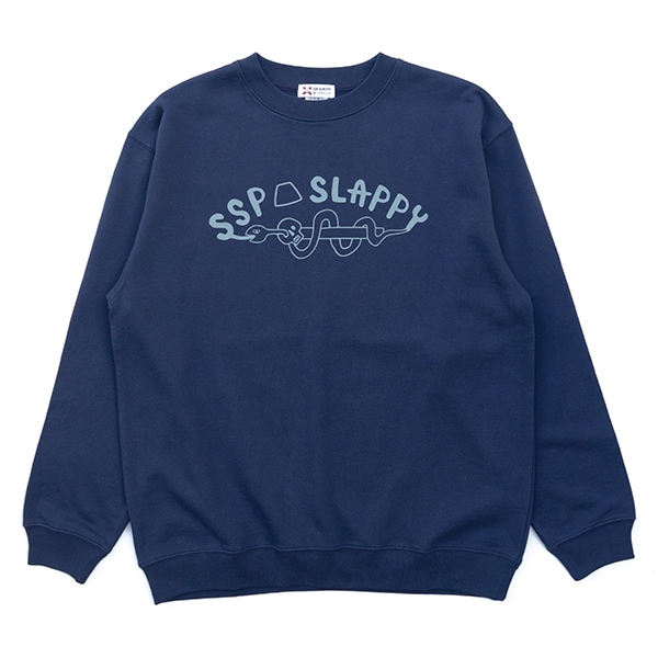 【SSP SLAPPY】蛇カーブスウェット navy エスエスピー スラッピー スウェット スケートボード スケボー SKATEBOARD