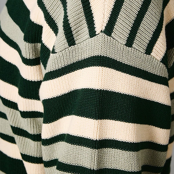 【PASS~PORT】STRIPED ORGANIC KNIT SWEATER カラー:dark jade パスポート セーター スケートボード スケボー SKATEBOARD