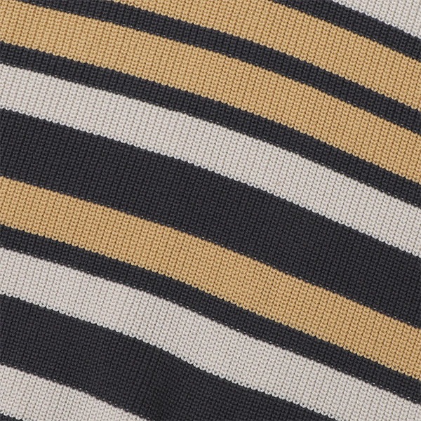 PASS~PORT】STRIPED ORGANIC KNIT SWEATER カラー：dark grey