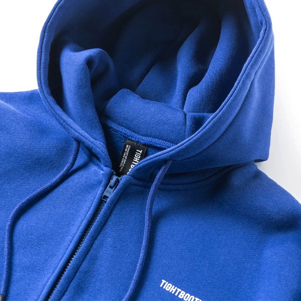 【TIGHTBOOTH】LOGO ZIP HOODED SWEAT SHIRT blue タイトブース ジップパーカー パーカー フード スケートボード スケボー SKATEBOARD