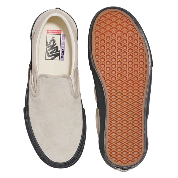 【VANS】SKATE SLIP ON tan/black バンズ シューズ 靴 スリッポン スニーカー スケートボード スケボー  SKATEBOARD SHOES