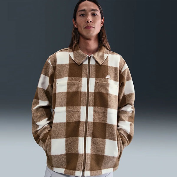 NIKE ナイキ SB スケートボードセーター アースカラー Mサイズ メンズ NIKE SB】ESSENTIAL SKATE SHIRTS JACKET カラー：sail/mosswood brown