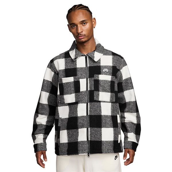 NIKE SB】ESSENTIAL SKATE SHIRTS JACKET カラー：white/black/white