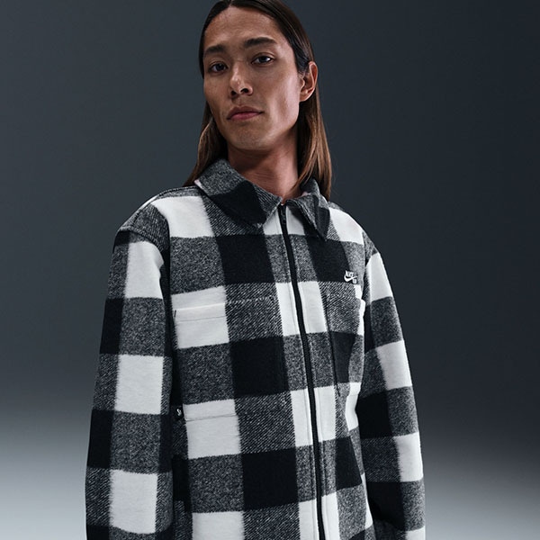 NIKE SB】ESSENTIAL SKATE SHIRTS JACKET カラー：white/black/white