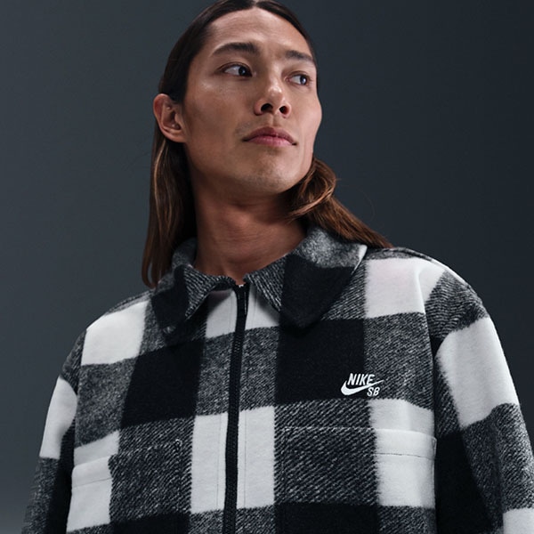 NIKE SB】ESSENTIAL SKATE SHIRTS JACKET カラー：white/black/white