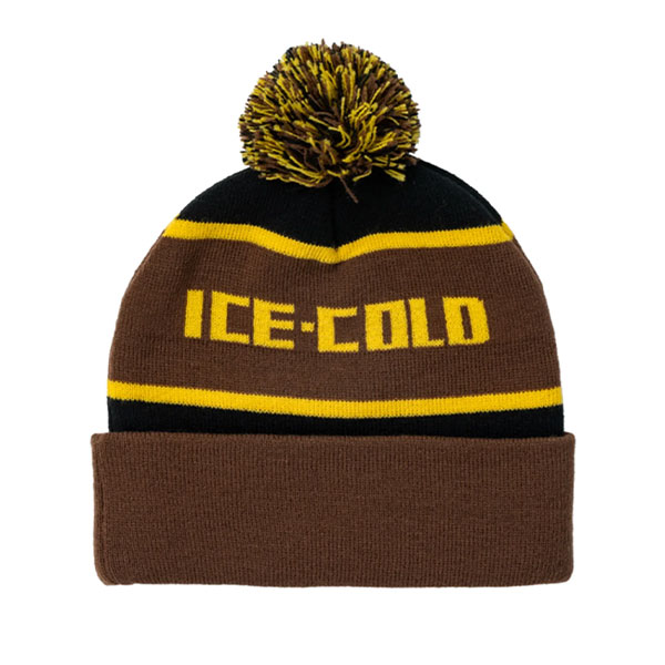 【ANTI HERO】ICE COLD POM BEANIE black/yellow/black アンチヒーロー ビーニー ニット帽 スケートボード スケボー SKATEBOARD
