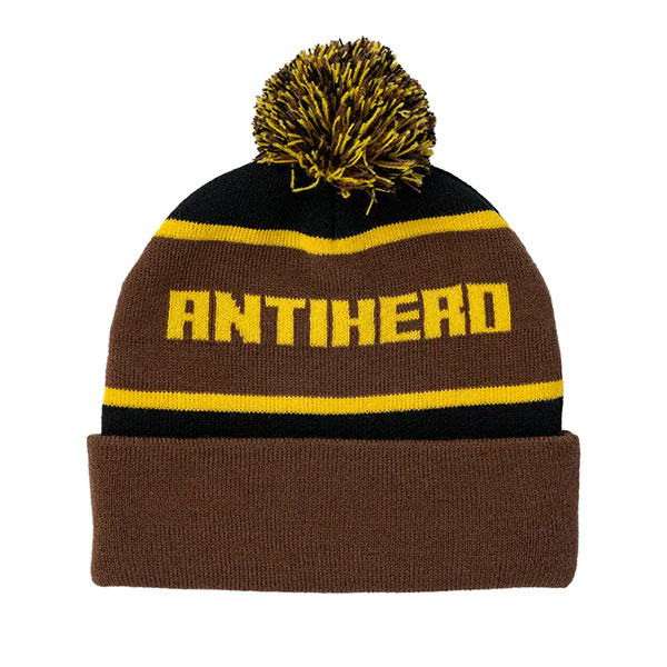 ANTI HERO】ICE COLD POM BEANIE black/yellow/black アンチヒーロー