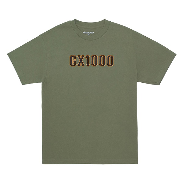 【GX1000】GIANTS TEE millitary green ジーエックス Tシャツ スケボー スケートボード SKATEBOARD DECK