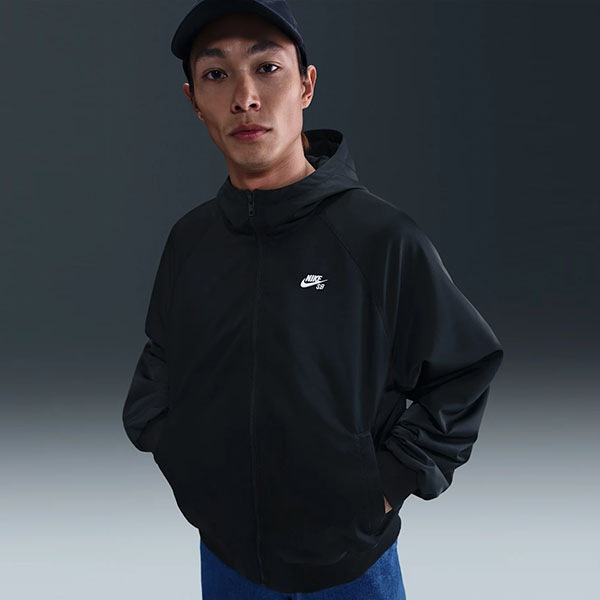 NIKE SB】SWOOSHGRIL SKATE JACKET カラー：black/black/white HV0265