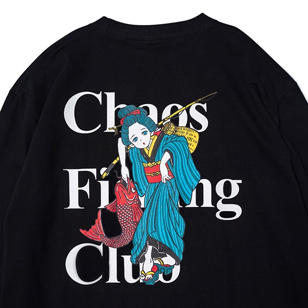 Chaos Fishing Club】THE ORIGINAL FISHING GIRL L/S black カオス