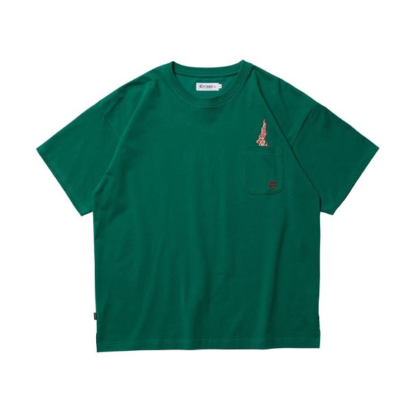 Evisen】EYE FIRE TECH POCKET TEE green エビセン Tシャツ