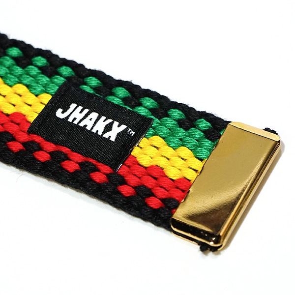 【JHAKX】PLAITED RASTA gold ジャークス ベルト  スケートボード スケボー SKATEBOARD