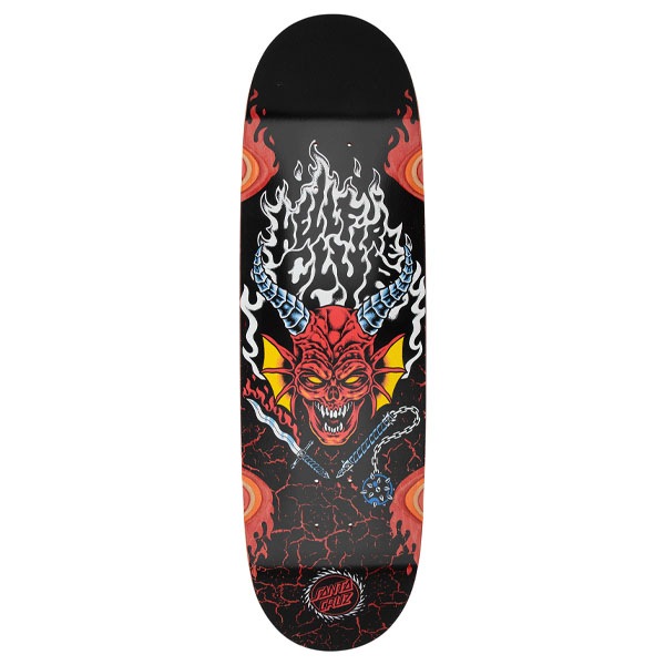 SANTA CRUZ STRANGER THINGS スケートボード SANTACRUZ SC×STRANGER THINGS】HELLFIRE CLUB FLAMES 9.0インチ