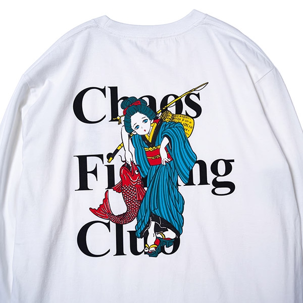 Chaos Fishing Club】THE ORIGINAL FISHING GIRL L/S white カオス