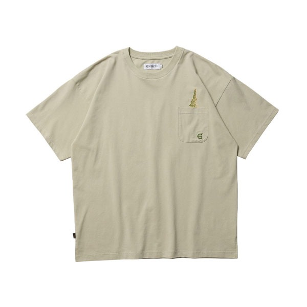 【Evisen】EYE FIRE TECH POCKET TEE sage エビセン Tシャツ スケートボード スケボー SKATEBOARD