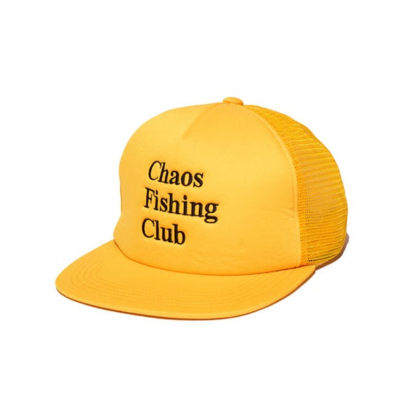 【Chaos Fishing Club】LOGO MESH CAP yellow カオスフィッシングクラブ キャップ スケートボード スケボー SKATEBOARD