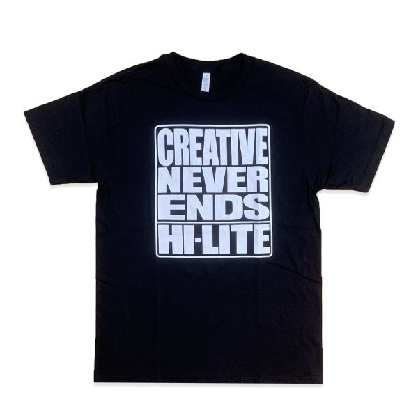 【hi-lite】CREATIVE NEVER ENDS TEE black ハイライト ティーシャツ 半袖 スケートボード スケボー SKATEBOARD