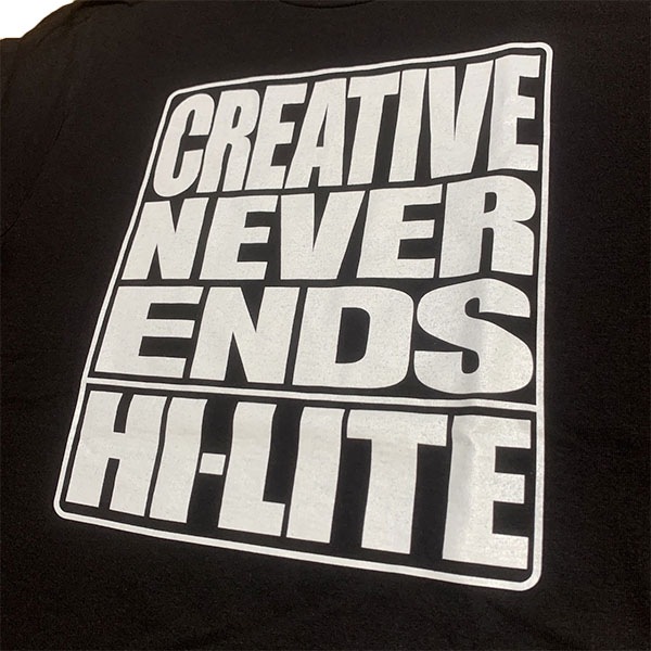 【hi-lite】CREATIVE NEVER ENDS TEE black ハイライト ティーシャツ 半袖 スケートボード スケボー SKATEBOARD