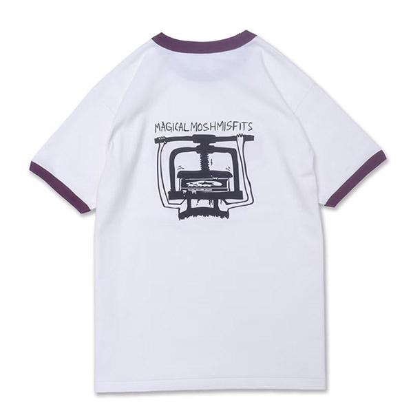 【MAGICAL MOSH MISFITS】MMM BOYS TEE white/burgundy　マジカルモッシュミスフィッツ Tシャツ SKATEBOARD