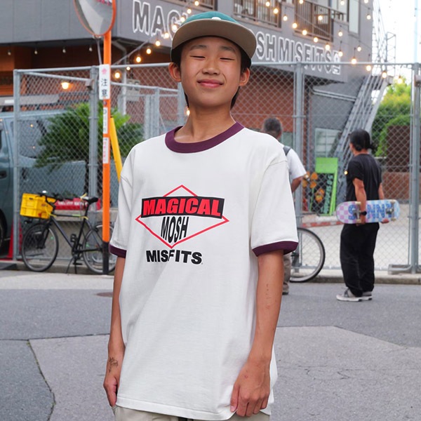 MB LIMITED フィッシングシャツ by KAJI size M MAGICAL MOSH MISFITS】MMM BOYS TEE white/burgundy マジカルモッシュ