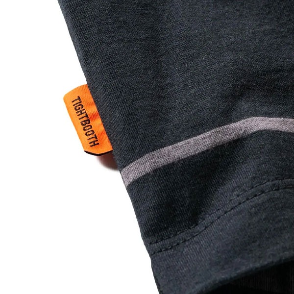 【TIGHTBOOTH】BORDER S/S T-SHIRT black×charcoal タイトブース Tシャツ スケートボード スケボー SKATEBOARD