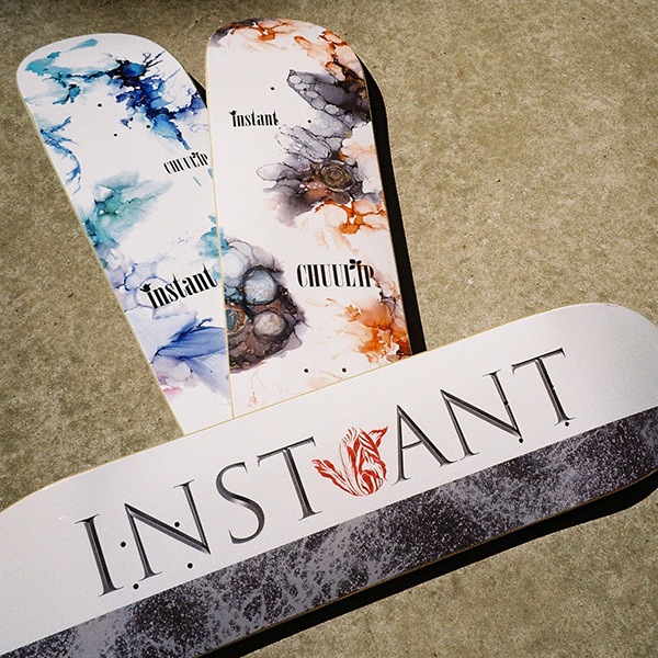 【CHUULIP×instant】30TH ANNIV MARBLE #1 DECK -orange- 8.5インチ　チューリップ スケートボード スケボー  SKATEBOARD DECK