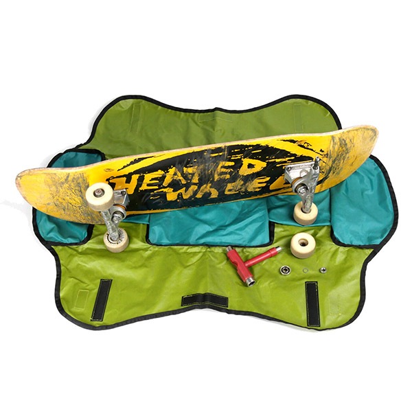 【VAGA】AMOEBA -Skateboard Wrapper- gold/grey バガ バック スケートボード スケボー SKATEBOARD