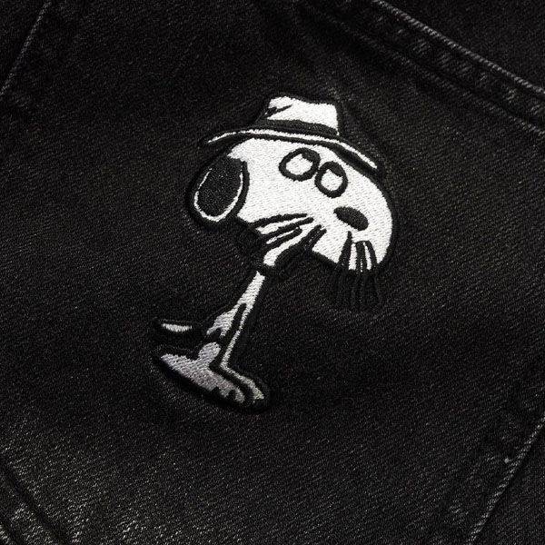 【BUTTERGOODS×PEANUTS】SPIKE DENIM JEANS washed black バターグッズ パンツ デニム スケートボード スケボー SKATEBOARD