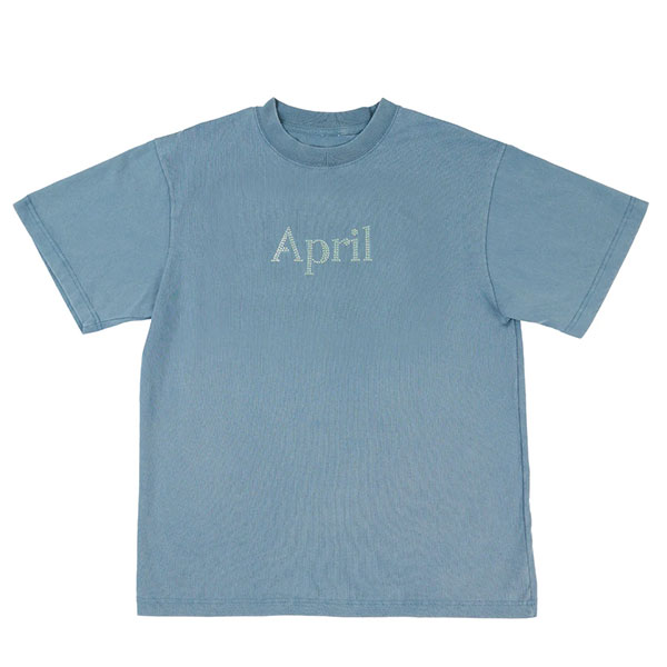 【APRIL】RHINESTONE TEE Slate エイプリル Tシャツ スケートボード スケボー SKATEBOARD DECK
