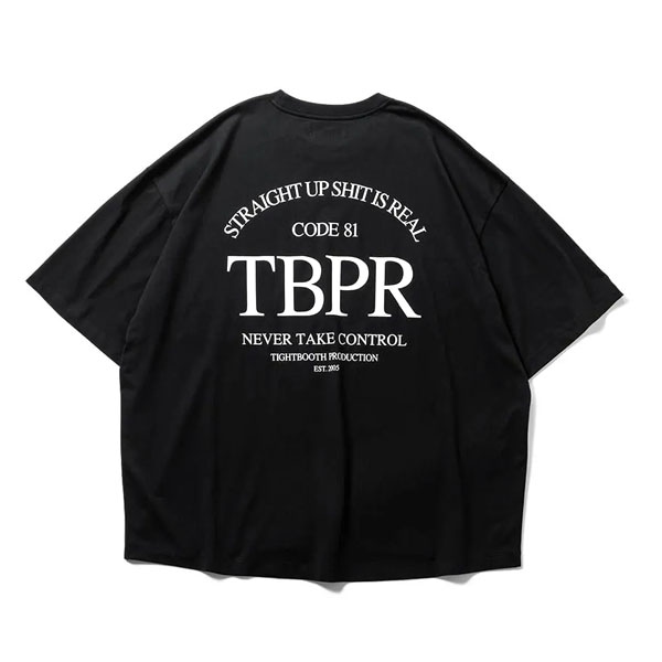 TIGHTBOOTH】STRAIGHT UP S/S T-SHIRT- Quick Drying - black