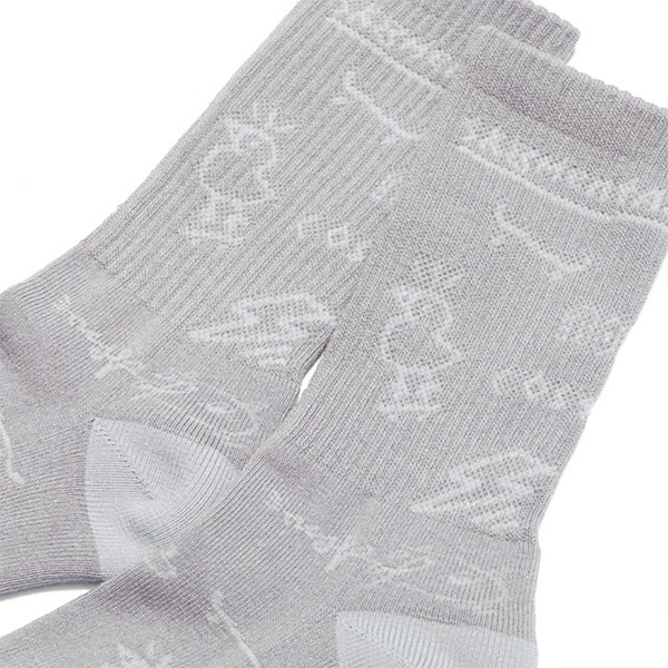 【instant】DISKAH SOCKS grey インスタント ソックス スケートボード スケボー SKATEBOARD