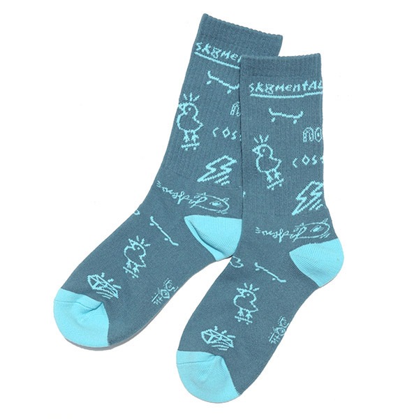 【instant】DISKAH SOCKS turquoise インスタント ソックス スケートボード スケボー SKATEBOARD