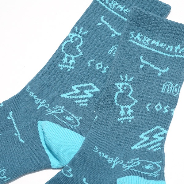 【instant】DISKAH SOCKS turquoise インスタント ソックス スケートボード スケボー SKATEBOARD