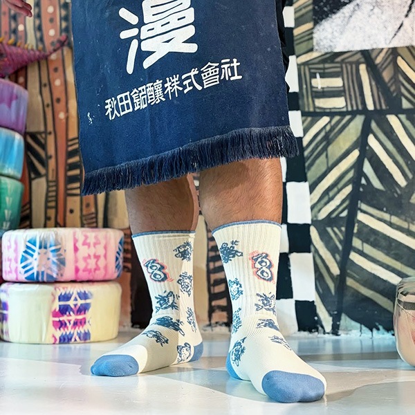 【爛漫東京×bobo】collaboration sox　吉祥寺 爛漫東京 クツシタトサケ bobo 靴下 SOCKS スケートボード スケボー SKATEBOARD