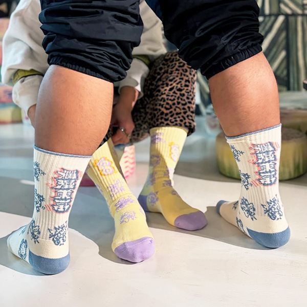 【爛漫東京×bobo】collaboration sox　吉祥寺 爛漫東京 クツシタトサケ bobo 靴下 SOCKS スケートボード スケボー SKATEBOARD