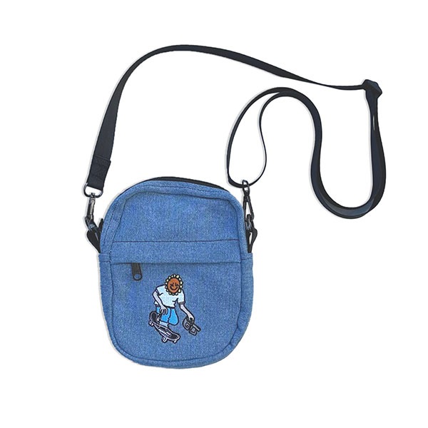 【TELEVISI STAR】SUNNY THE FILMER SLINGBAG DENIM light blue テレビジスター バック ショルダーバック スケートボード スケボー SKATEBOARD
