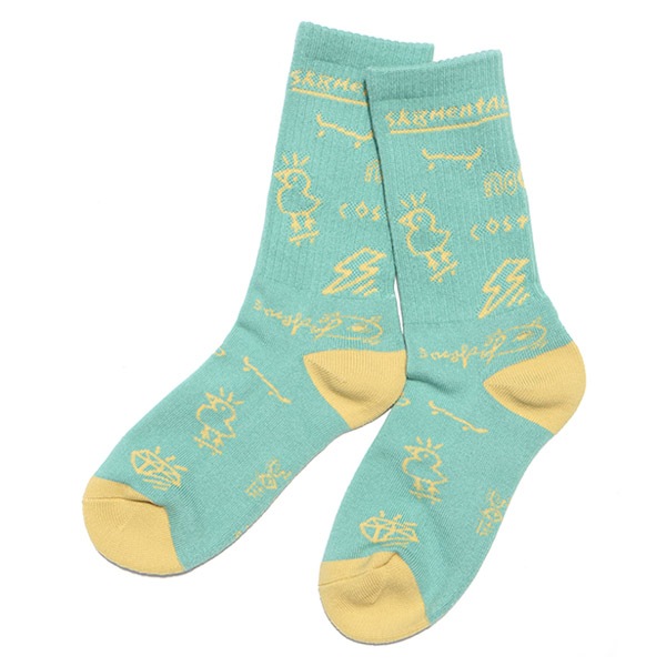 【instant】DISKAH SOCKS melon インスタント ソックス スケートボード スケボー SKATEBOARD