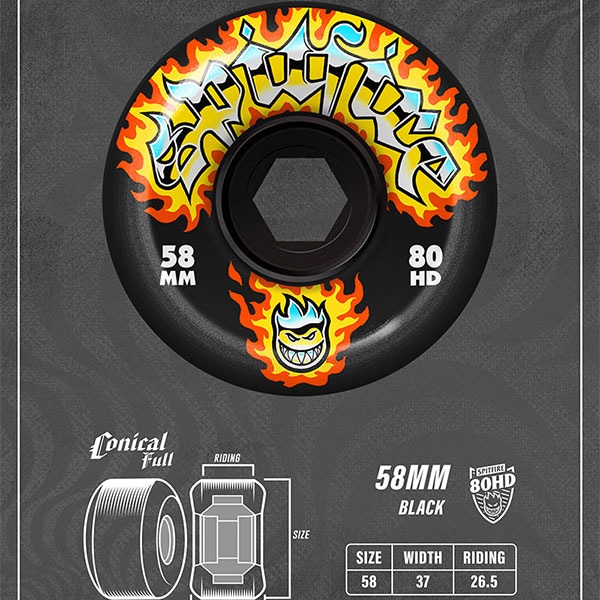 スケートボード supreme spitfire wheel 58mm 80D New Supreme x Spitfire - Skate Wheels (Set of 4) - Gold - 58mm
