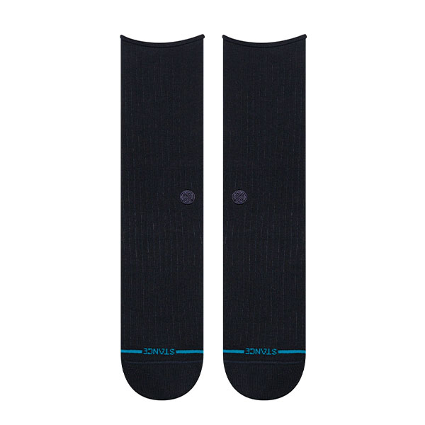 【STANCE】ROLLED SOLID CREW Black スタンス 靴下 ウィメンズ スケートボード スケボー SKATEBOARD