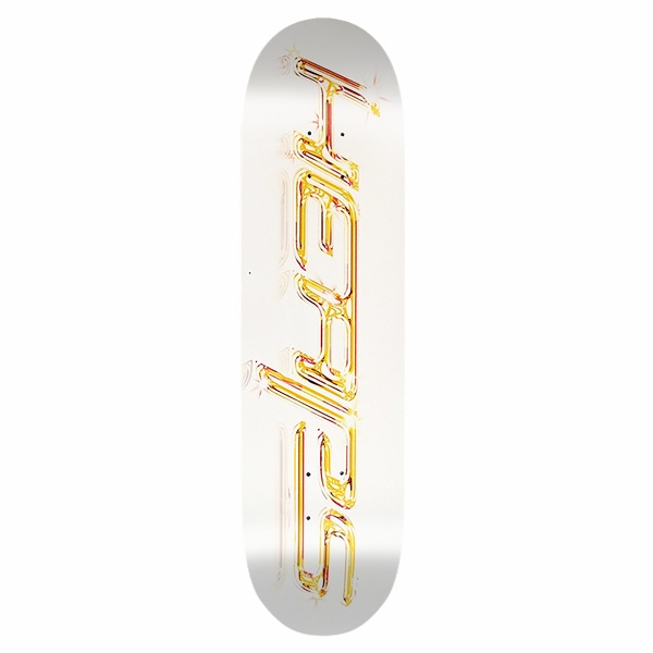 【HEAPS】LOGO WHITE/GOLD 8.375インチ ヒープス スケートボード スケボー デッキ SKATEBOARD DECK