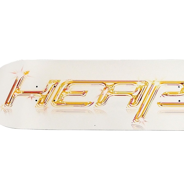 【HEAPS】LOGO WHITE/GOLD 8.375インチ ヒープス スケートボード スケボー デッキ SKATEBOARD DECK