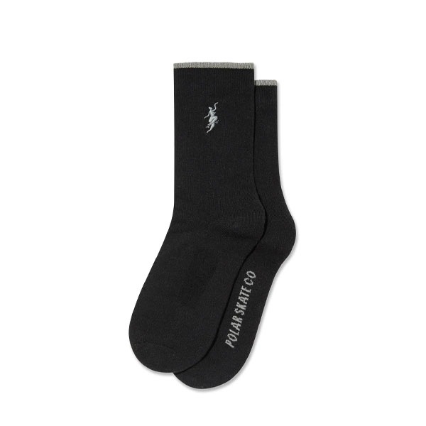 【POLAR】BUSINESS SOCKS NO COMPLIES FOREVER black ポーラー ソックス 靴下 スケートボード スケボー SKATEBOARD
