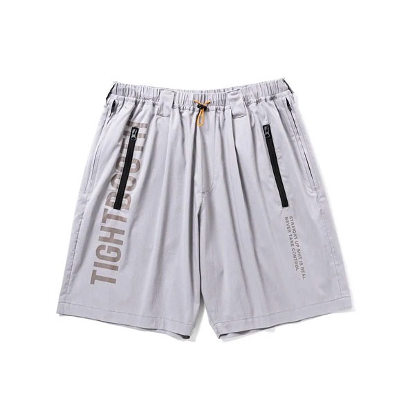TIGHTBOOTH】LABEL LOGO BOARD SHORTS grey タイトブース