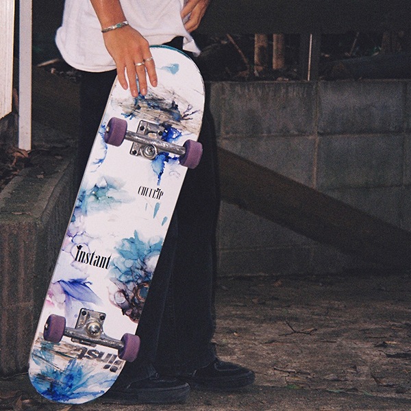 【CHUULIP×instant】30TH ANNIV MARBLE #2 DECK -blue- DECK 8.25インチ　チューリップ スケートボード スケボー  SKATEBOARD DECK