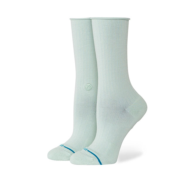 【STANCE】ROLLED SOLID CREW Paleblue スタンス 靴下 ウィメンズ スケートボード スケボー SKATEBOARD