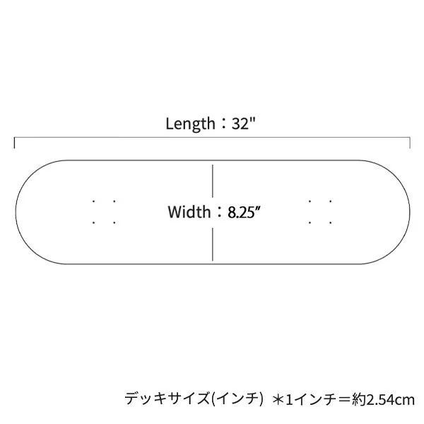 【HEAPS】LOGO WHITE/SILVER 8.25インチ　ヒープス スケートボード スケボー デッキ SKATEBOARD DECK