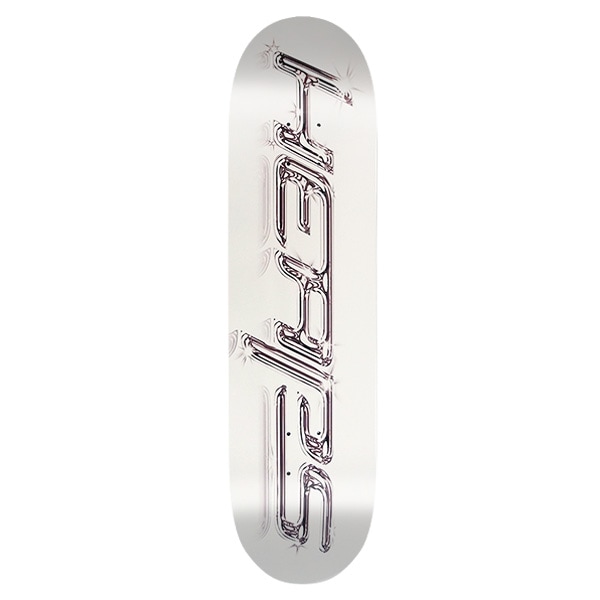 Supreme スケートボードデッキ ホワイト HEAPS】LOGO WHITE/SILVER 8.25インチ ヒープス スケートボード
