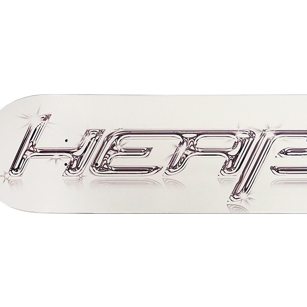 【HEAPS】LOGO WHITE/SILVER 8.25インチ　ヒープス スケートボード スケボー デッキ SKATEBOARD DECK